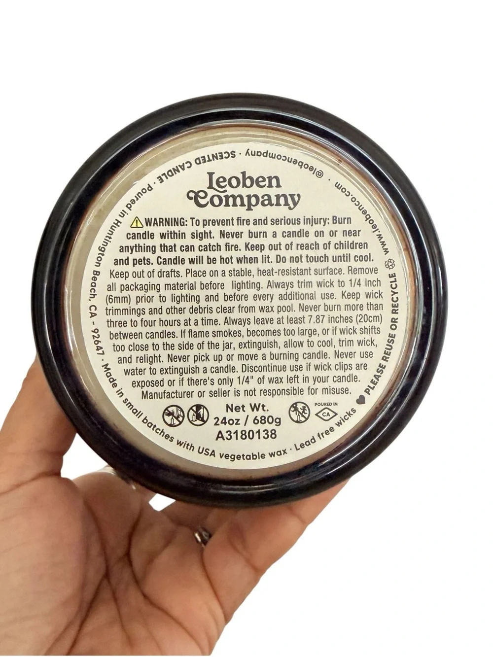 Leoben Company living wicks label